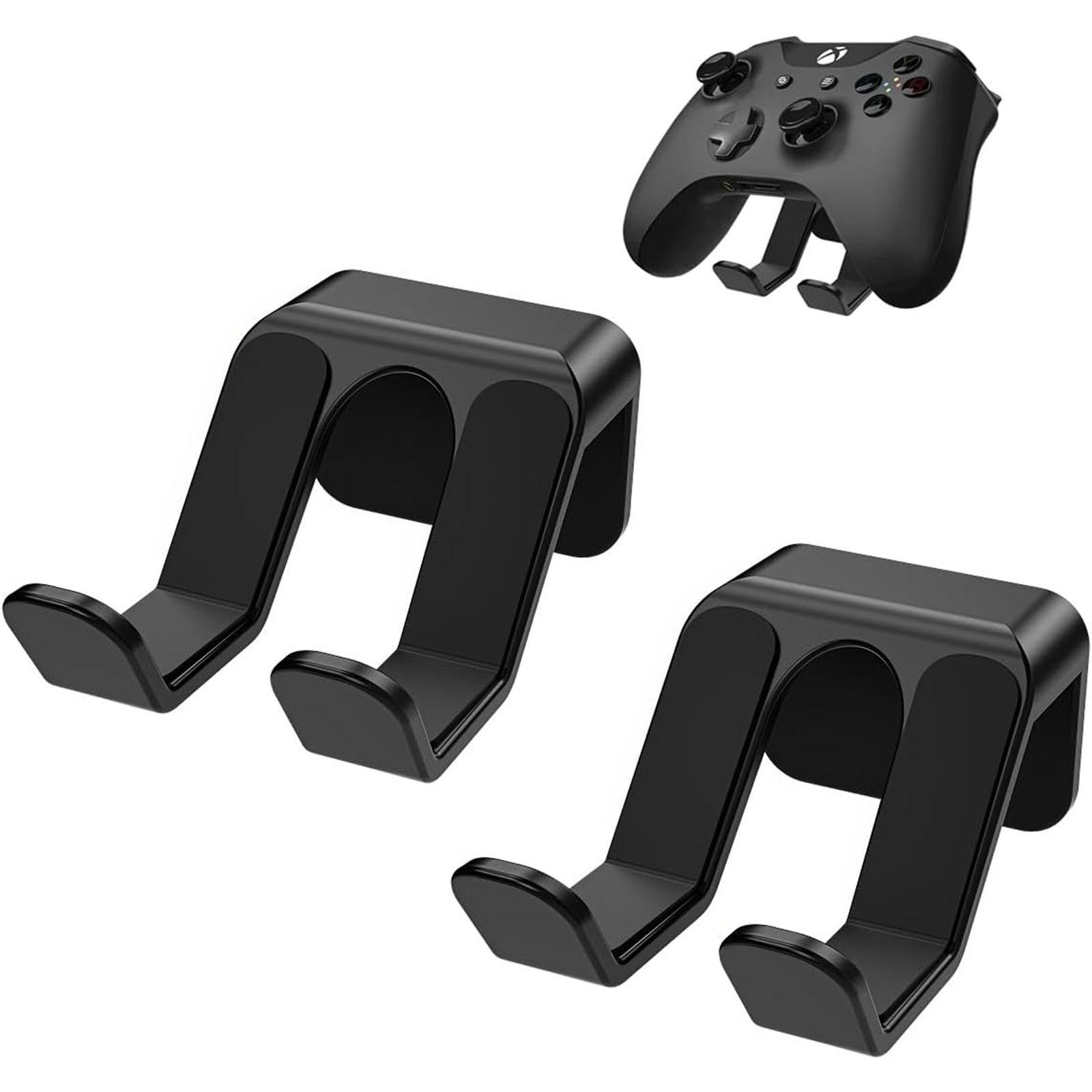 2Pack Controller Holder Wall Mount, Headset Holder Stand for Xbox Series X/S, PS5, PS4, PC Gaming Stuff Accessories with Stable 3M Adhesive, Strong Adhesive by Screws