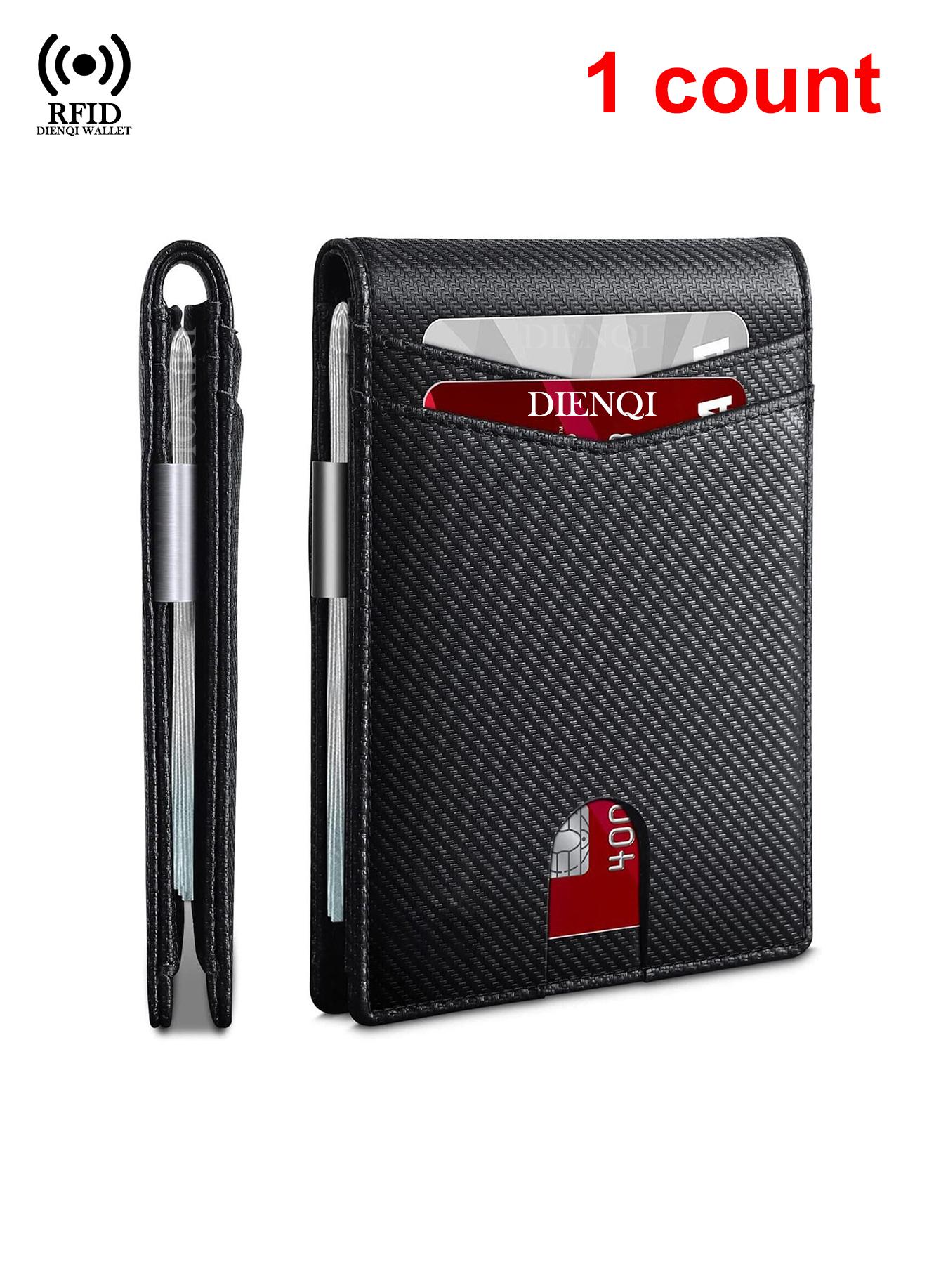 RFID-Blocking Credit ID Card Holder Luxury Anti Theft Wallet Men with 12 Card Slots Carbon Fiber Minimalist Wallets Cardholder Card Case, Father's Day Gift