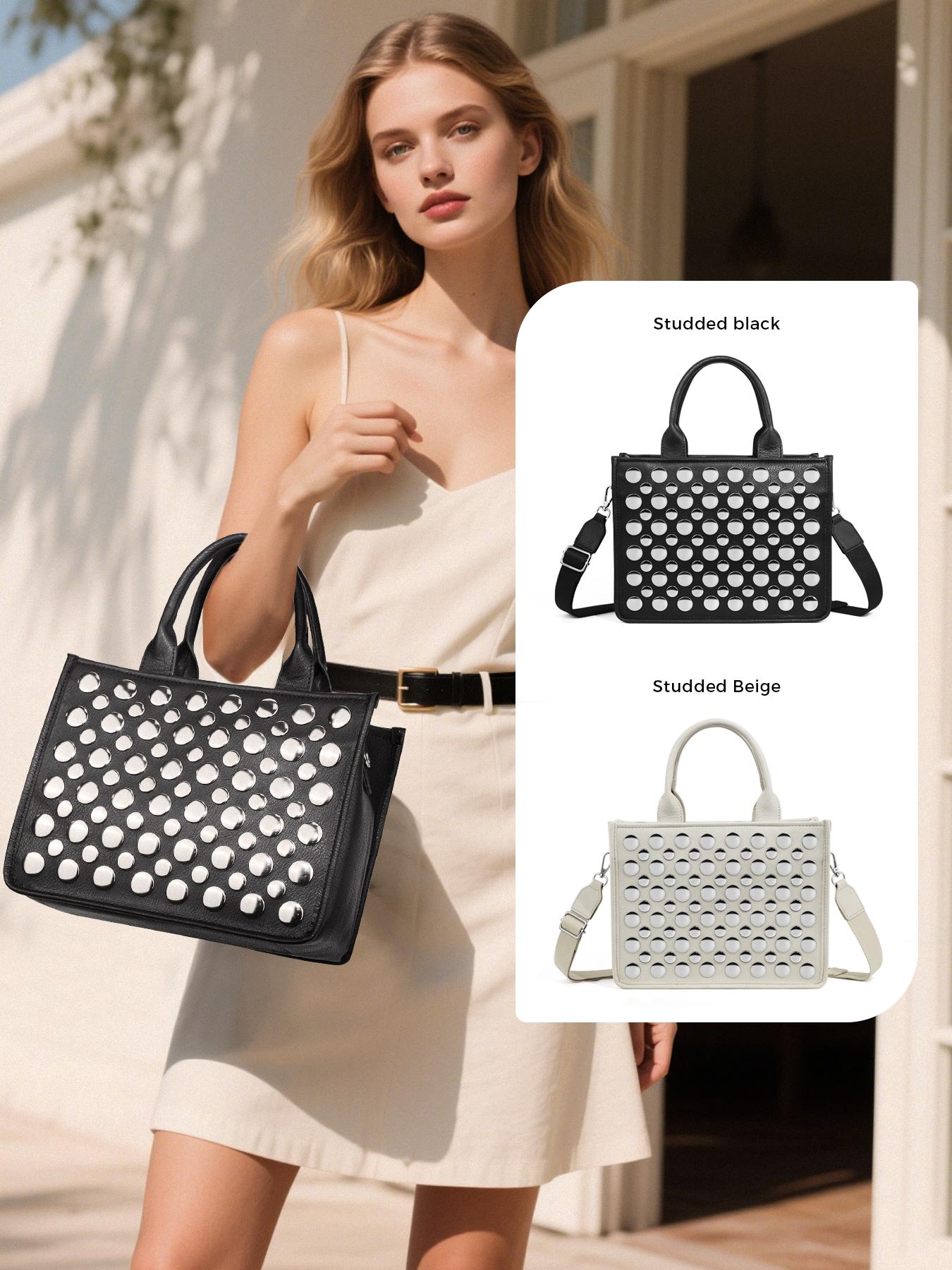 Women's Tote Bag, Fashionable Shoulder Bag for Daily Used, Casual Trendy Versatile High-quality Daily Commuting Bag, Girl Fashionable Bag, PU Tote Satchel, Classic Shoulder Bag