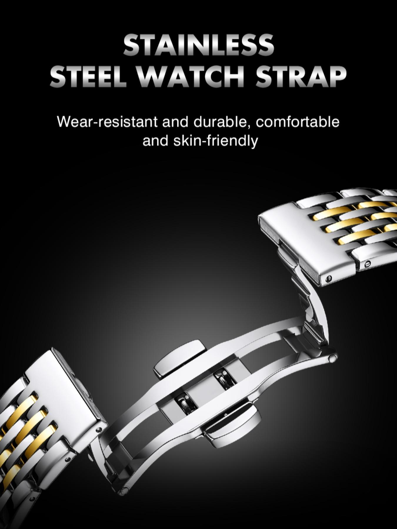 Paazomu Brand Steel Belt Dual Calendar Men's Quartz Watch 6367, Stylish Timepiece for Everyday Wear, Durable and Reliable Design