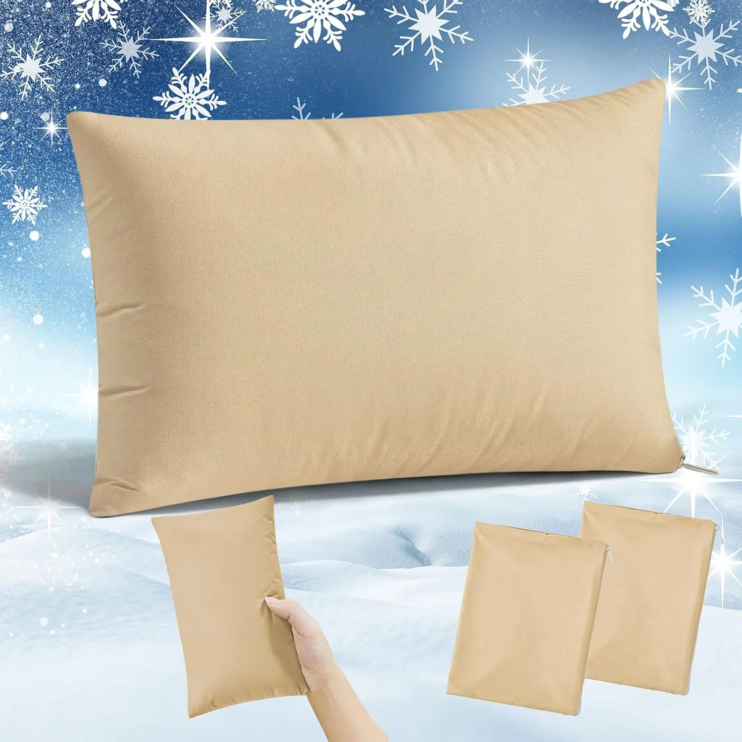 2 Pack 7"x11" Cooling Small Pillowcase (Only Pillow Case)