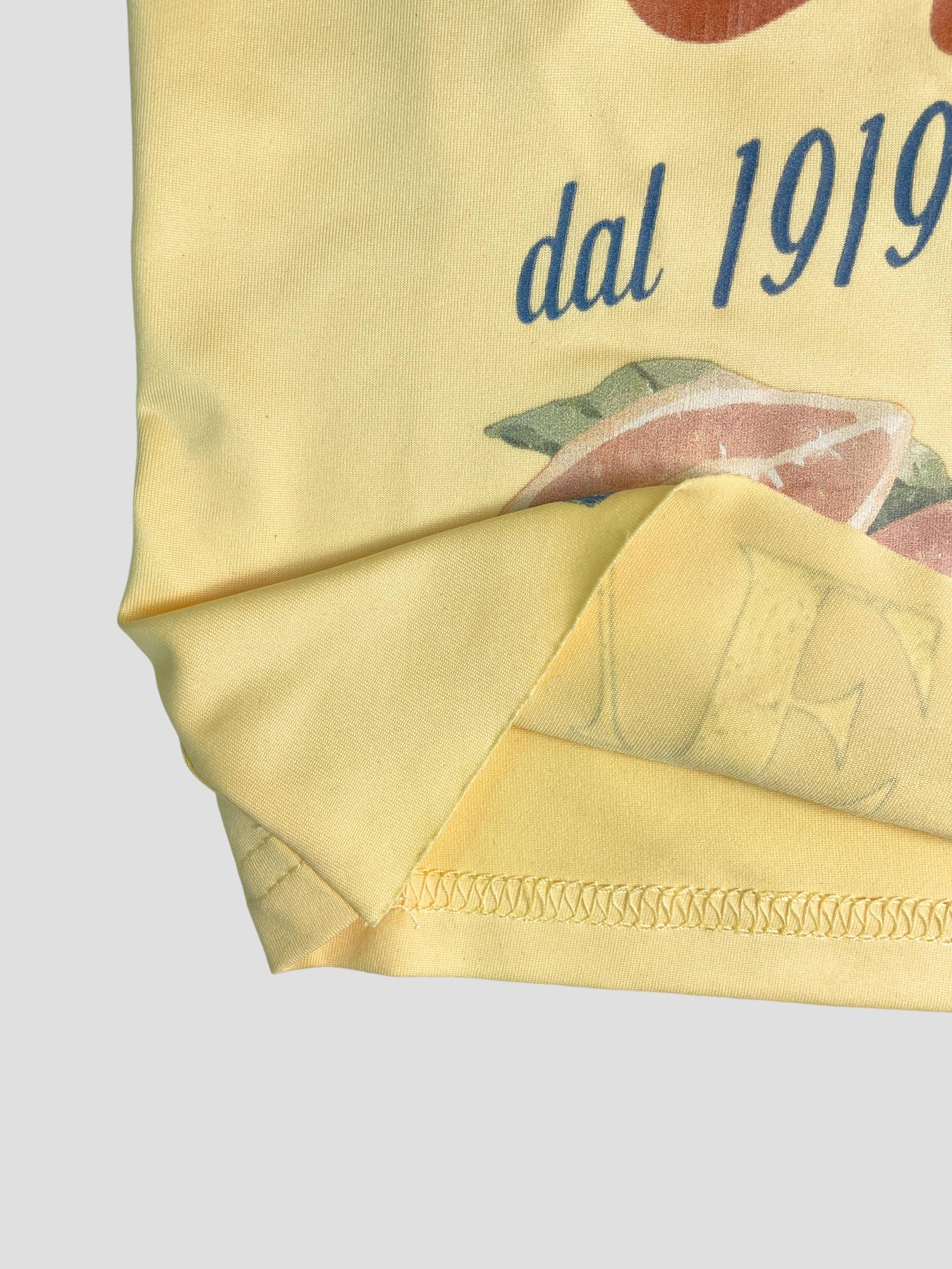 1 Piece Women's Spritz Orange Print Strapless Tube Top - Retro Y2K Crop Bandeau Top for Vacation & Music Festivals | Trendy Baddie Aesthetic