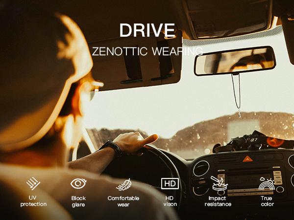 ZENOTTIC Square Daily Polarized Sunglasses,TR90 Frame UV400 Protection,Driving Travel Accessories Gift Idea Classic Shades