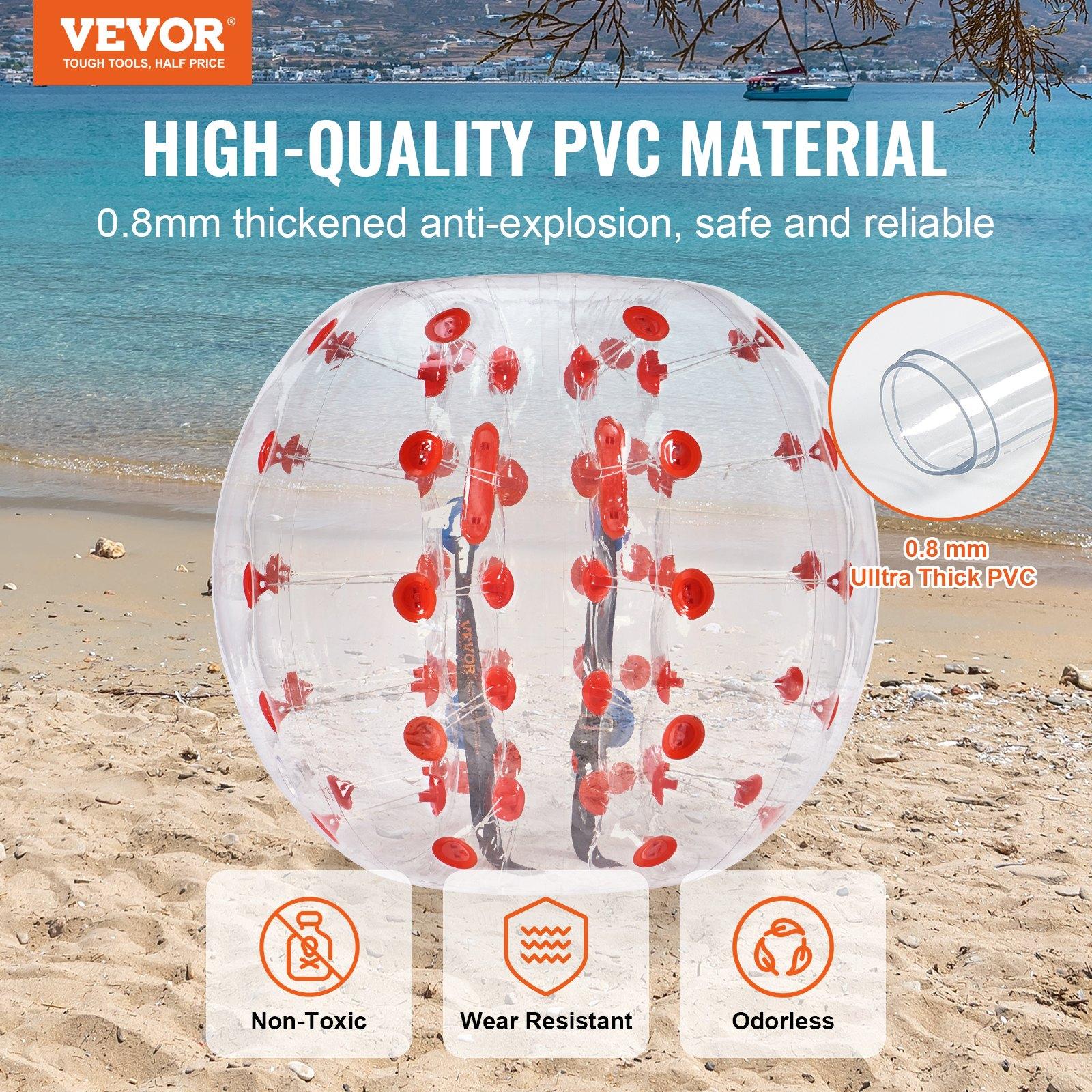 VEVOR Inflatable Bumper Ball 1-Pack, 4FT/1.2M Body Sumo Zorb Balls for Teen & Adult, 0.8mm Thick PVC Human Hamster Bubble Balls for Outdoor Team Gaming Play, Bumper Bopper Toys for Garden, Yard, Park VEVOR Inflatable Bumper Ball 1-Pack, 4FT/1.2M Body Sumo Zorb Balls for Teen & Adult, 0.8mm Thick PVC Human Hamster Bubble Balls for Outdoor Team Gaming Play, Bumper Bopper Toys for Garden, Yard, Park