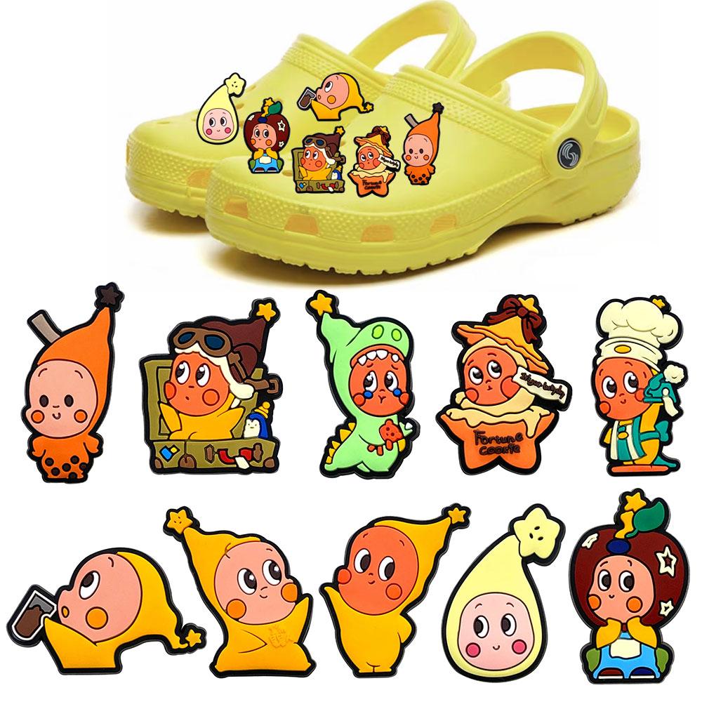 10 Pcs Twinkle Shoes Charms Set PVC Shoe Decorations Clogs Sandals Wristband Accessories Buckle Women Men Party Gifts