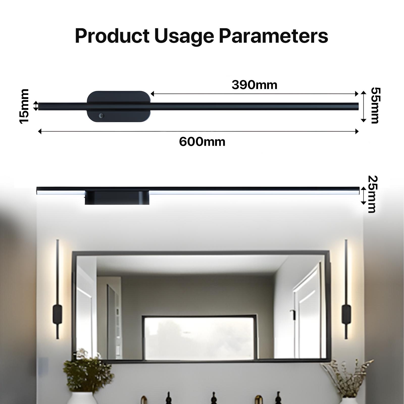 GALENTAL Metallic finish Battery Operated Wall Sconce Set of 2, Dimmable Battery Wall Sconce with Remote Control,3000K-6500K LED Wireless Wall Light for Bedroom,Living Room,  Black(2 Pack)