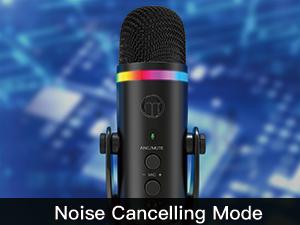 ZealSound USB Microphone,Noise Cancellation Condenser mic with Touch Mute,Gain,Echo,Monitoring,RGB Light for iPhone,iPad,Streaming,Podcast,Twitch,YouTube,Discord,PC,Computer,PS4,PS5,Mac,GamerWave K66 Audio Smartphone streaming equipment