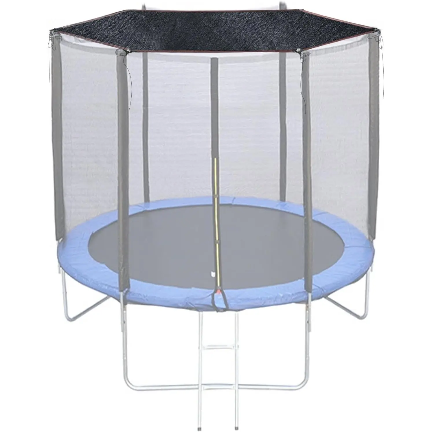 UV Protection Breathable Trampoline Shade Cover, Heat Reducing Weather Resistant Easy Install Sun Shade Canopy for Outdoor Kids Backyard Trampoline Play