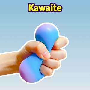 Squishy Dough Stress Ball Squeeze Toy (1 Pack) Squishy Stress Balls for Kids and Adults, Funny and Soft Change Color Squeeze Ball, Squish Ball, Ideal for Anxiety Relief, Autism, ADHD (Blue)