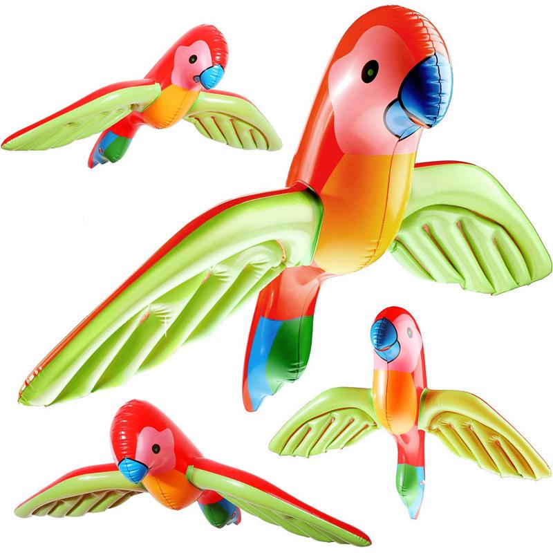 1pc Tropical Summer Inflate Animal Parrot Fun Toy Balloon Seaside Swimming Pool Boys Girls Wedding Party Decoration DIY Supplies