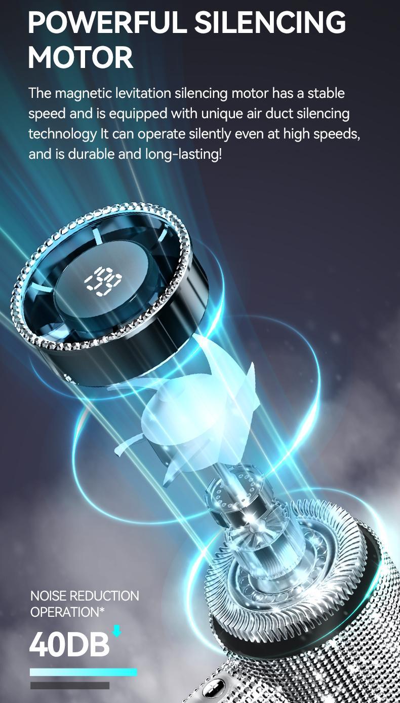 MGALL S5 Full Diamond Luxury Craftsmanship Portable Handheld Turbo Fan, 3 Gear Wind, Rechargeable Long  Battery Life Hand Fan With Digital Display For Outdoor Activities, Travel, Office,Wonmen's gift