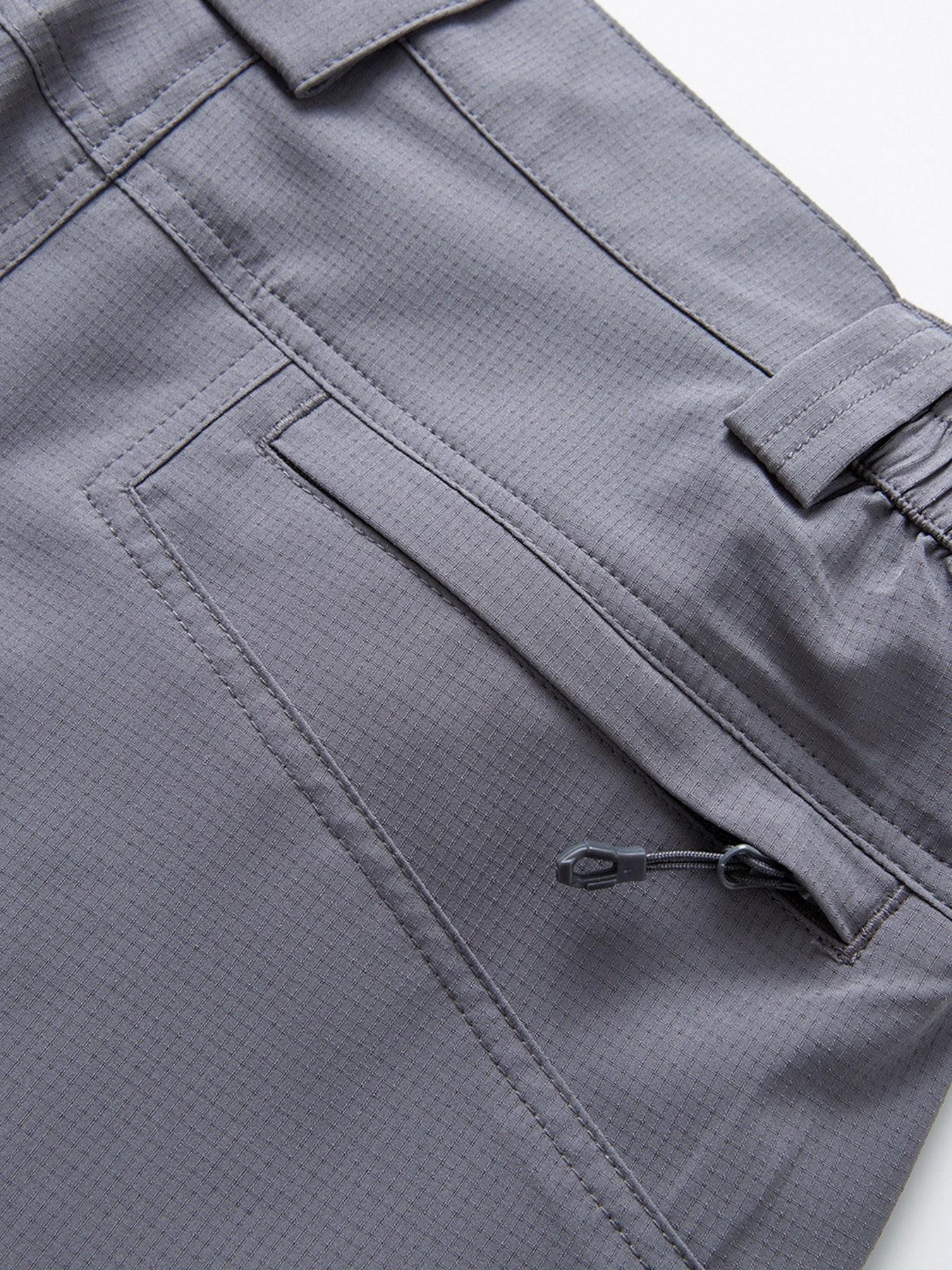 Men's Solid Color, Plain Cargo Quick Dry Hiking Pants, Elastic Waist Breathable Stretch Outdoor Trekking Trousers, Wrinkle‑Resistant Durable Work Pants with Multi Zipper Pockets for Mountaineering Fishing Camping Daily Wear, 6 Colors