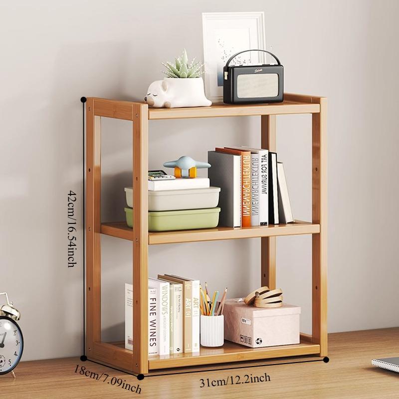 Multi-Layer Storage Rack, Desktop Organizer, Multi-Functional Holder, Simple Design, Office Desk Bookshelf, File Organiser