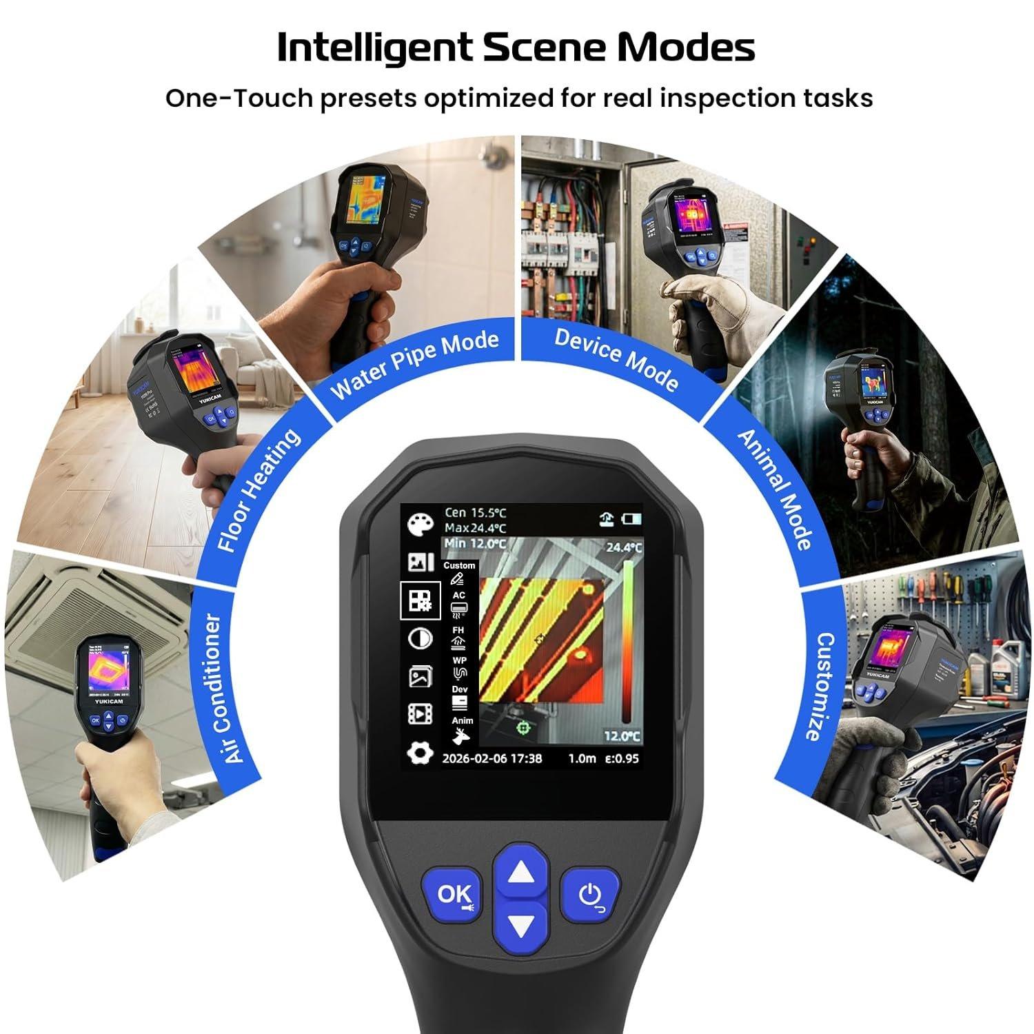 Thermal Camera for  Inspection, 240x240  Thermal Imaging Camera with -Light Fusion,  Modes, 25Hz IR Camera, -4?F to 1022?F Handheld Thermal Imager for Water Leaks, HVAC,Electrical