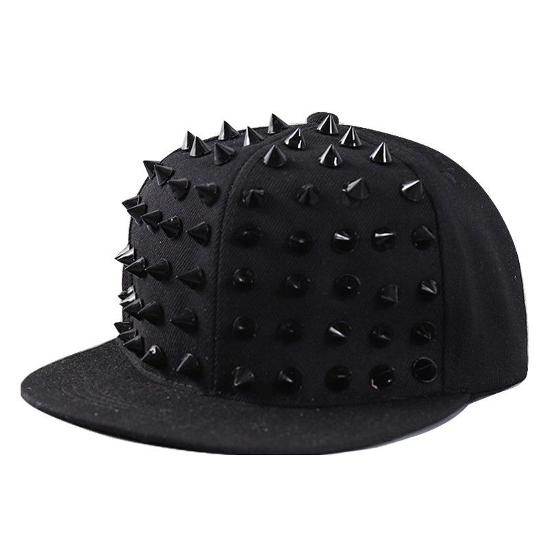 1pc Hip Hop Y2K Style Street Baseball Cap,Personalized Fashion Rivet Duck Tongue Driver Caps Street Dance Flat Edge Skull Caps