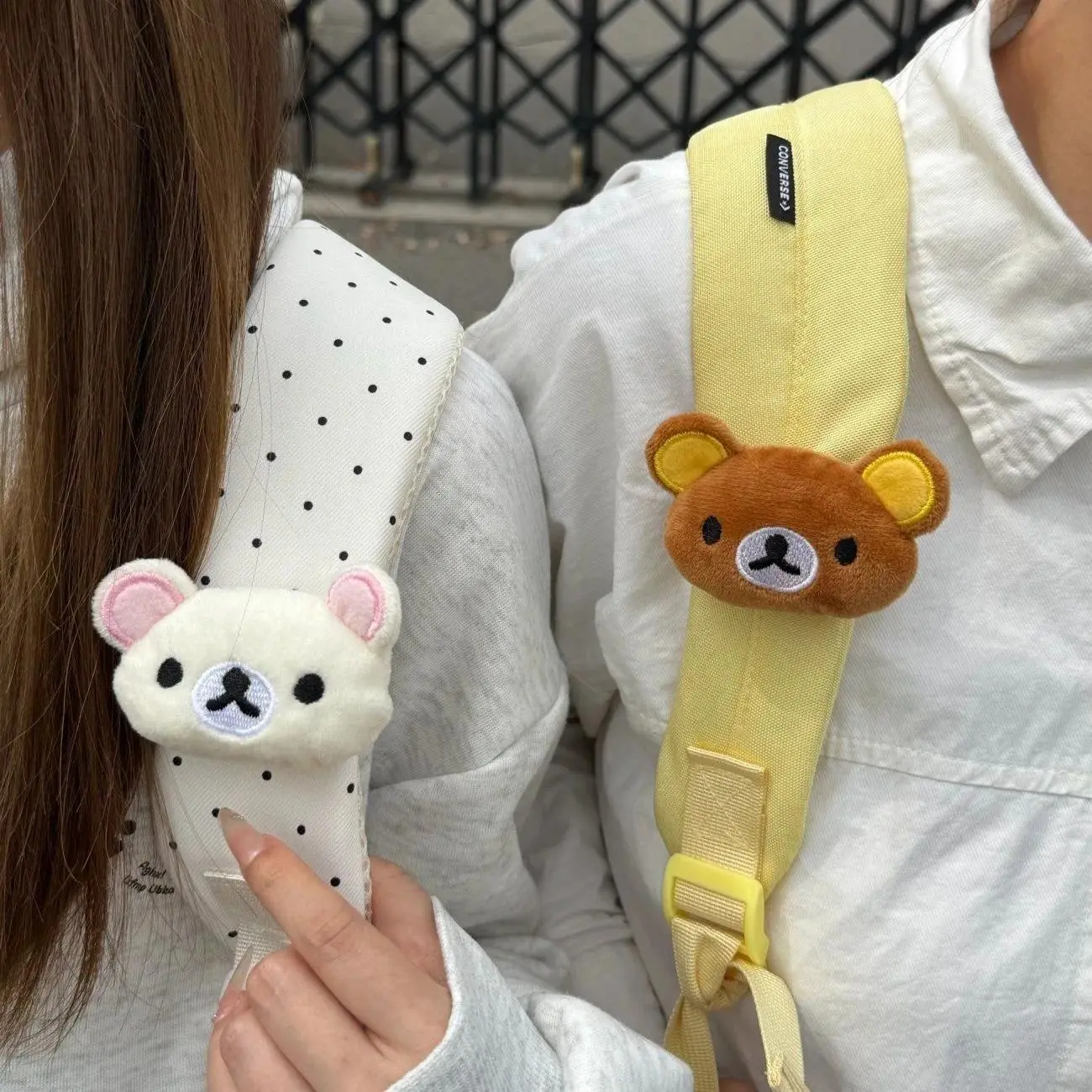 Hot Cartoon Rilakkuma Kawaii Fluffy Cute Soft Plush Bear Keychain Bag Charm Backpack Decoration Pendant Toys Girls Festival Gift