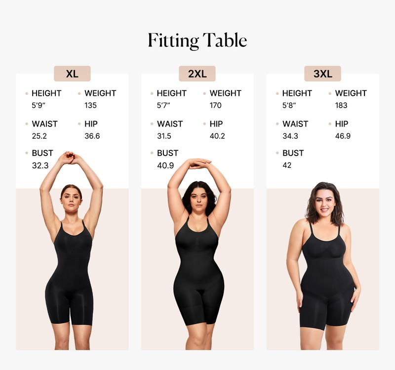 Nebility Womenswear Seamless Skin Friendly Cami Mid Thigh Bodysuit for Effortless Styling Basic Compression Corset Shapewear Romper