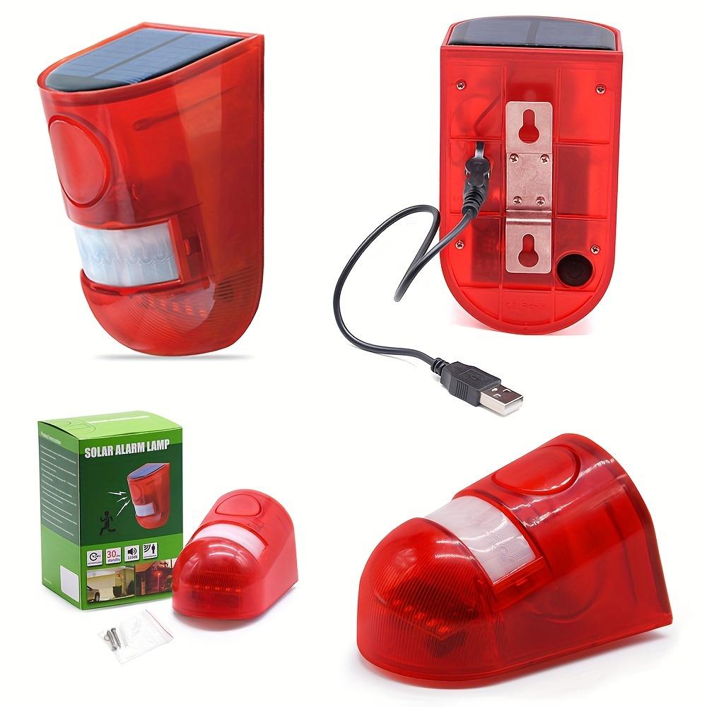 Anti-Theft High-Decibel Solar Motion Sensor Alarm Siren, Outdoor Security System with 6 LED Flashing Modes, IP55 Waterproof Solar Powered Speaker for Home, Villa, Farm, Chicken Coop detail 1