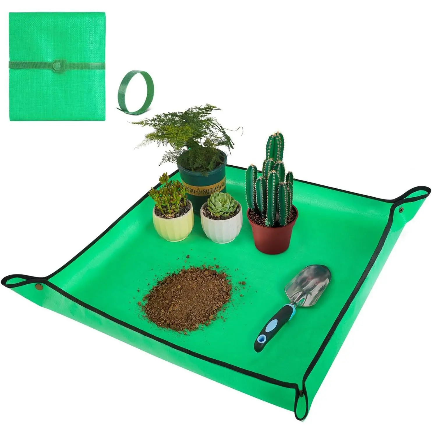 Repotting Mat for Indoor  Transplanting and Mess Control 27"x 27" Thickened  Potting Tray Foldable Succulent Potting Mat Portable Gardening Mat Garden Gifts for Women & Men