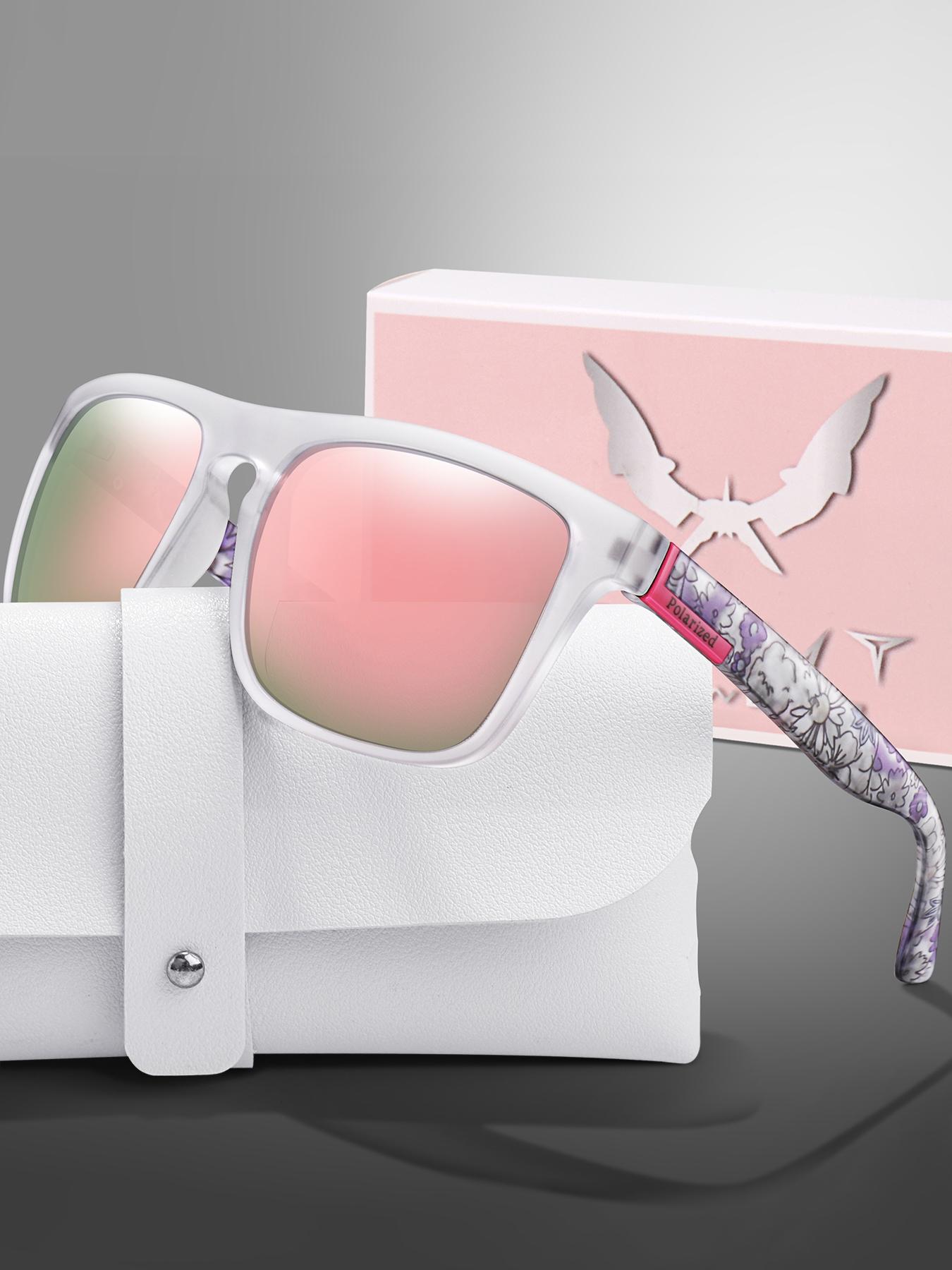 Classic Polarized Sunglasses with Case and Gift Packaging, Stylish UV Protection Eyewear, Vintage Square Frame for Daily Use, Perfect for Outdoor Activities, Great Gifts for Christmas, Valentine's Day, and Mother's Day, Trendy Vintage Sunglasses