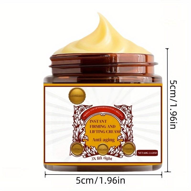 Instant Firming Lifting Face Cream, Smooths Fine Lines, Crow's Feet, Smile Lines, 3 Tightening Effects in 2 Minutes, Rich in Collagen