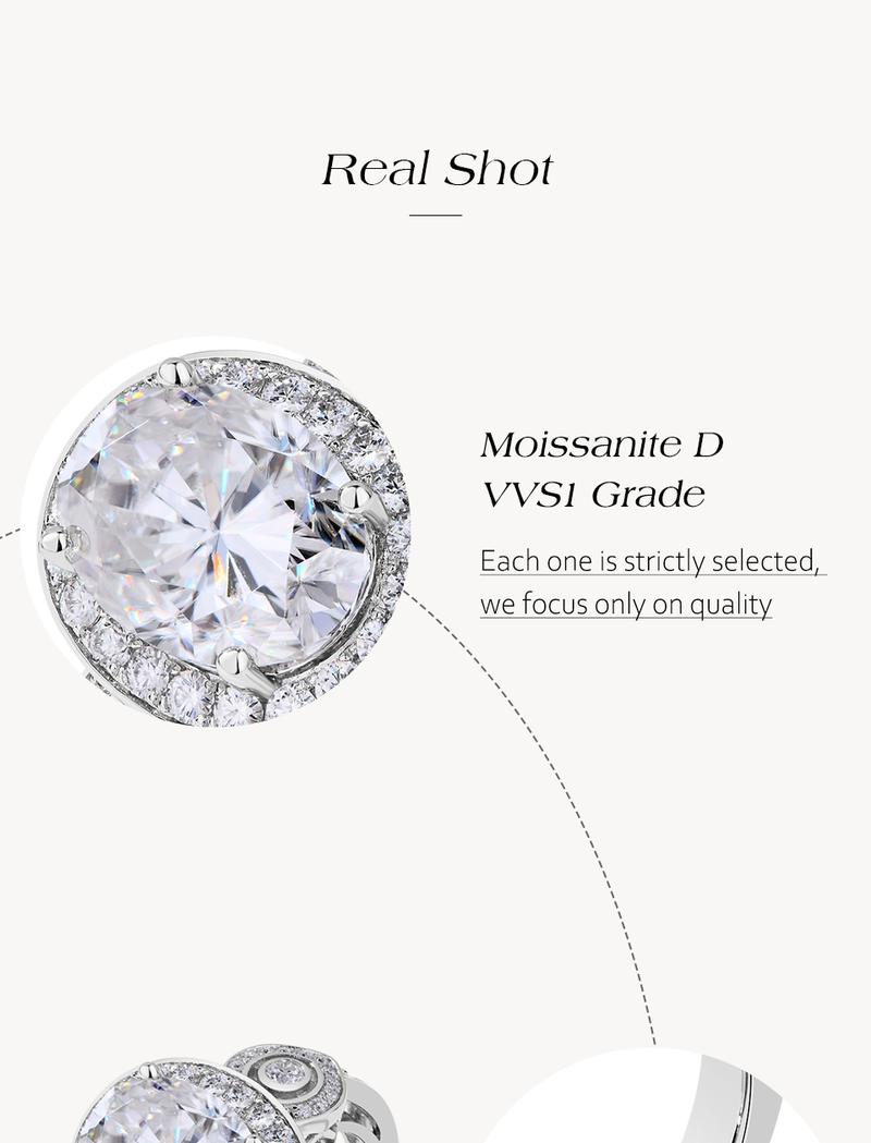 8CT Oval Shape Special Design With halo Synthetic Moissanite Ring for Women Anniversary Engagement  Wedding Fine Promise Jewelry R183