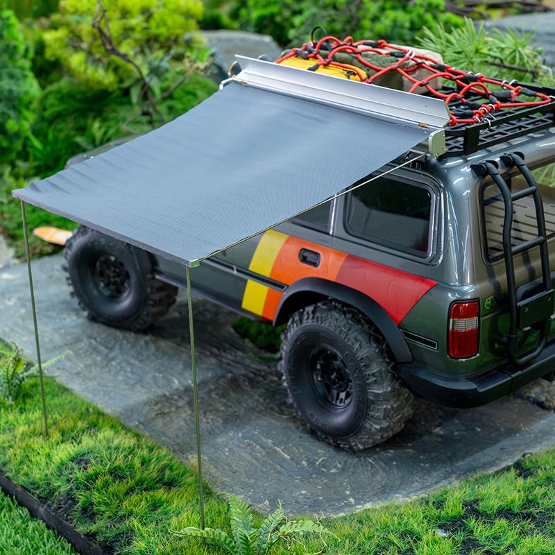 1:8/10 Climbing Vehicle Universal Golden Exhibition Tent Rain Canopy Simulation Rest, Side Canopy (Random Color)