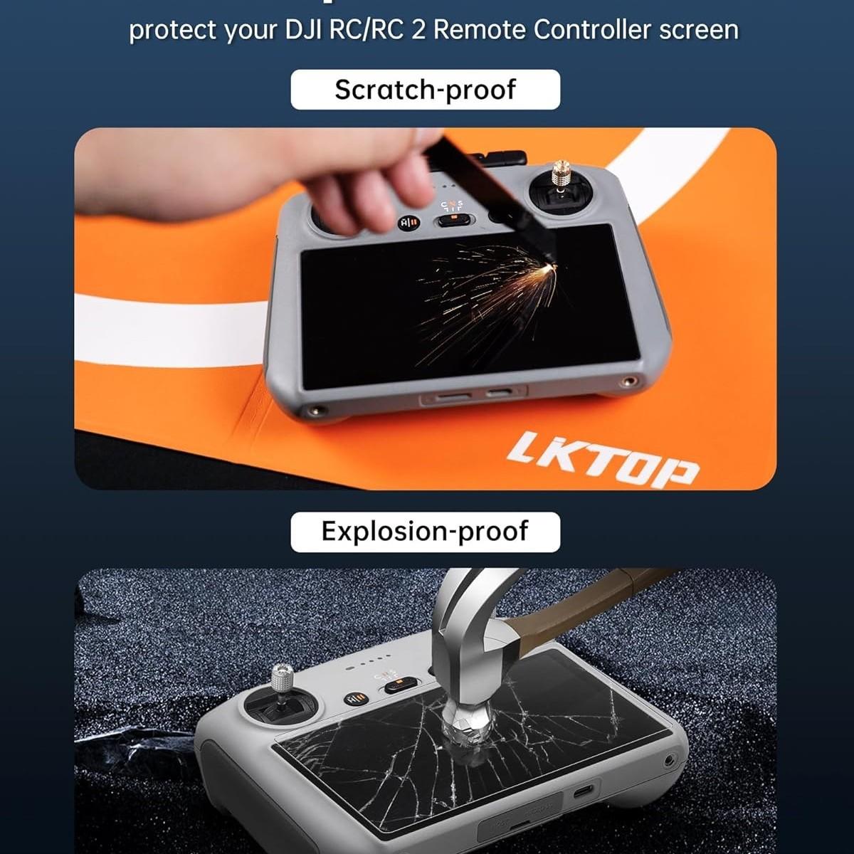 [3-Pack] Dji Mini 4 Pro Matte Glass Screen Protector, Anti-Glare, HD Clear, Compatible with Dji Mini 4/3 Pro, Mavic 3 Pro, Air 3, Air 2s RC