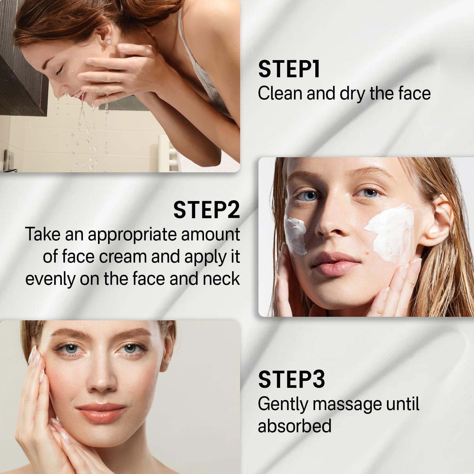 50g Ginseng Collagen Anti-Wrinkle Face Cream, Niacinamide, Shea Butter, Hyaluronic Acid, Moisturizing, Brightening, Hypoallergenic, All Skin Types