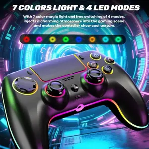 Wireless Ps5/pro Drift-Free Controller, Bluetooth-compatible 5.0, Hall Effect Joystick, Touchpad, Six-Axis Gyroscope, Turbo Function, 3.5mm Interface