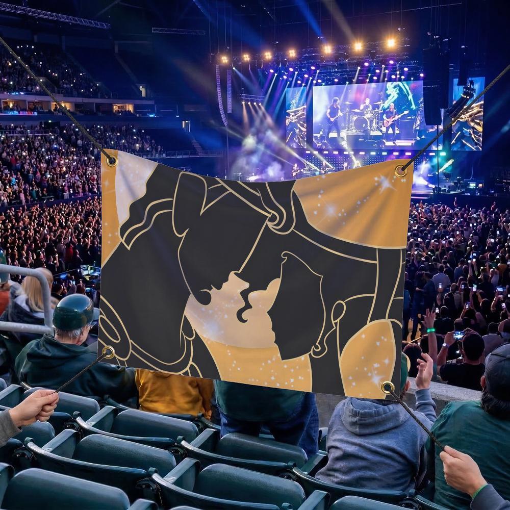 H-Hercules CARTOON Flags Multi Size Atmosphere Flag, Cheerleading Hand Pulled Banner, Portable Outdoor Event Flag & Wall Decor for Sports, Parties, Home and Room Decoration