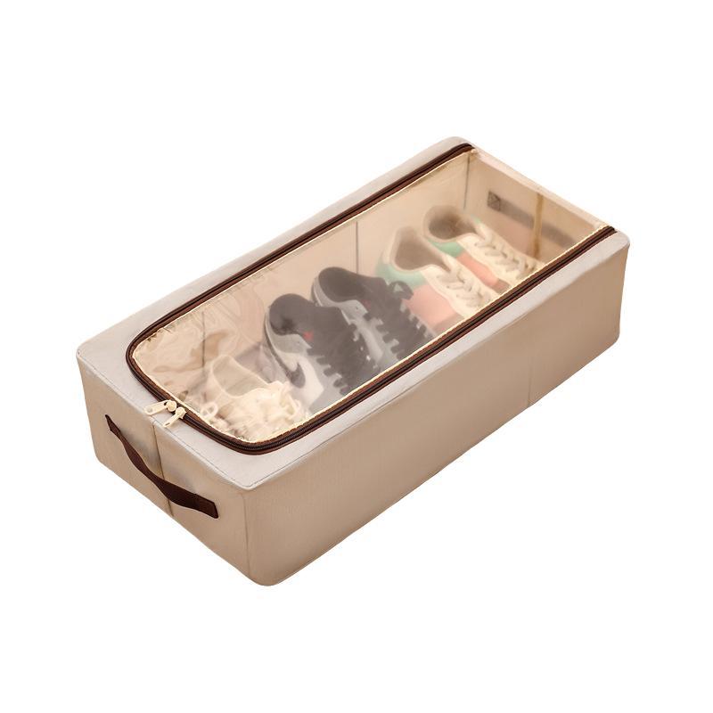 New Stackable Shoe Box with High Lid, Easy Access, Multi-Functional Bed Storage, Perfect for Home Dorm School Use, Organizer Box