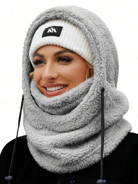 Upgrade Thickened Balaclava Hat, Winter Fleece Face Mask Scarf Combo, Warm Inner Layer, Thermal Ski Mask, Unisex Full Head Neck Cover