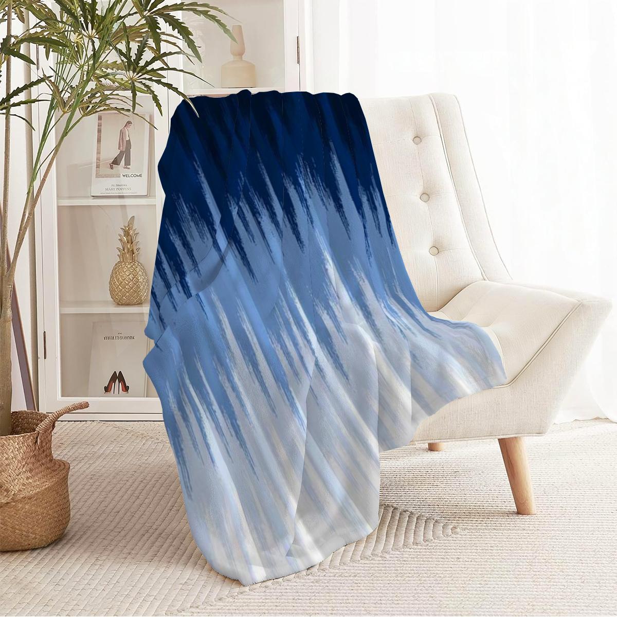 Deep blue gradient sofa cover machine washable sofa towel suitable for all seasons, suitable for single to four seater, living room sofa decoration
