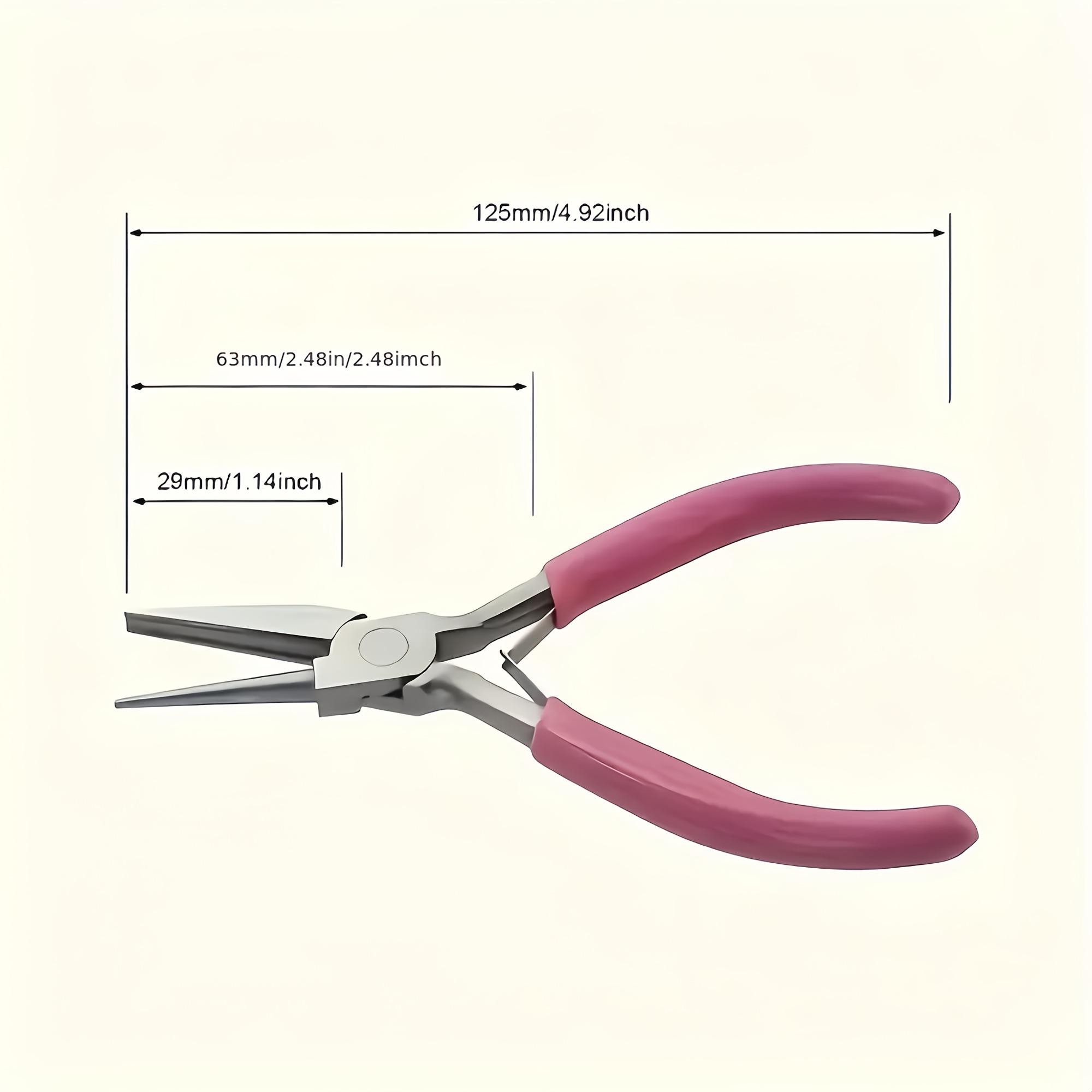 Durable Multi-Function Metal Needle Nose Pliers, Half-Round Design for DIY Jewelry and Metal Wire Shaping, Smooth Surface for Easy Maintenance