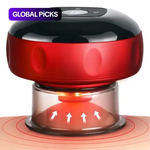 Smart Vacuum Cupping Massager, USB-Rechargeable Vacuum Massage Tool with Gua Sha Function, Multifunctional Personal Care Device for Home and Travel, Cordless Rechargeable Massagers #GLOBAL PICKS