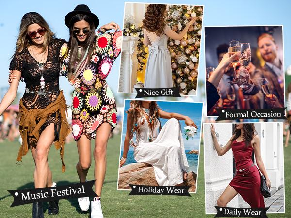 JASGOOD Western Oval Concho Belt for Women Cowgirl Metal Waist Chain for Dress Pants