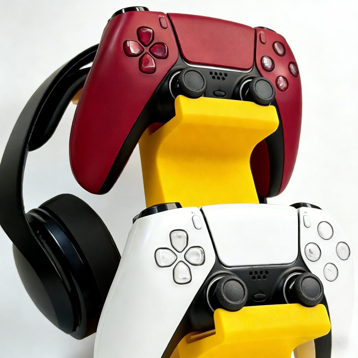 Multi-Functional 3-In-1 Gaming Controller & Headphone Stand Holder, Fits Ps5/ps4/xbox/switch, Dual-Layer Design, Gamer Essential Accessory