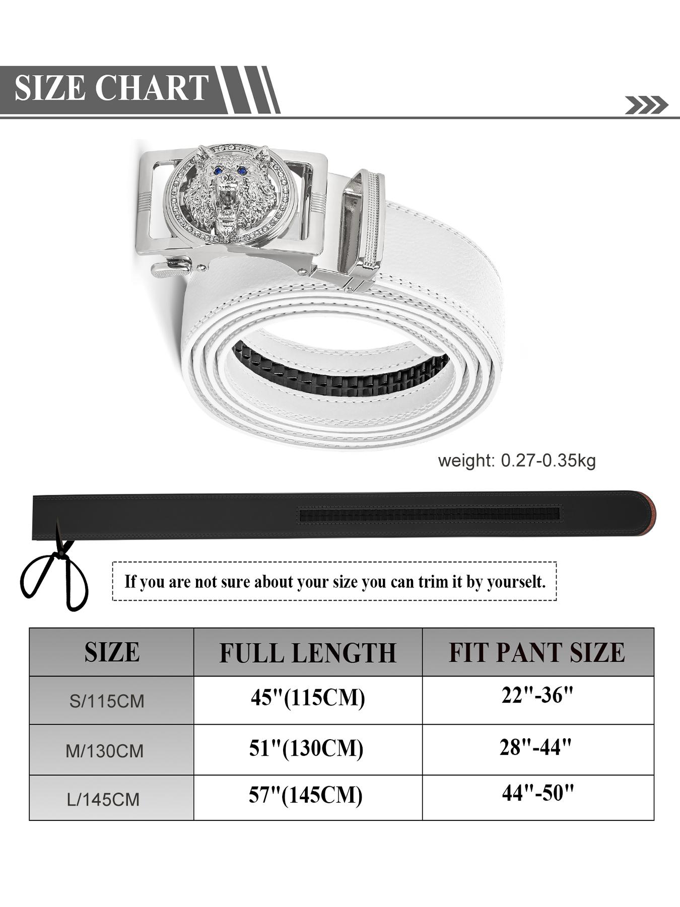 XZQTIVE Men's Real Leather Ratchet Dress Casual Belt, Cut to Exact Fit