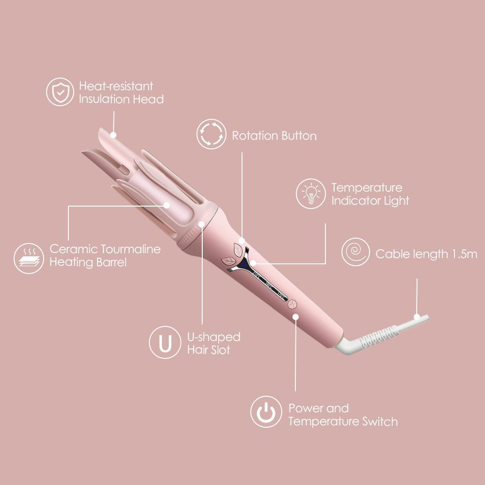 Faszin Automatic Hair Curling Iron, 32 mm/1.26 in Ceramic Curling Irons, Negative Ion Rotating Hair Curl Wand for Women, Automatic Hair Curler, Curling Stick, 3 Adjustable Temperature Modes, Hair Styler, Hair Styling Tools for Home Faszin Automatic Hair Curling Iron, 32 mm/1.26 in Ceramic Curling Irons, Negative Ion Rotating Hair Curl Wand for Women, Automatic Hair Curler, Curling Stick, 3 Adjustable Temperature Modes, Hair Styler, Hair Styling Tools for Home