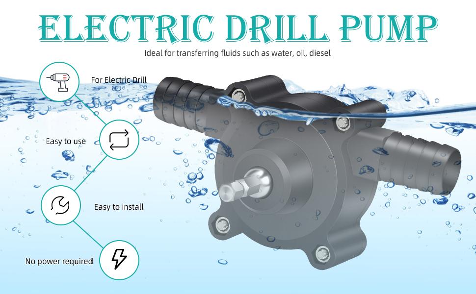 High-Flow Electric Drill Pump – Self Priming Portable Water Pump, Drill Powered Transfer Pump for Water, Oil, Gasoline & Diesel | Hand-Powered, Non-Electric Pump with Quick Flow Rate & Hose Connectors for Home, Garage & Outdoor Use High-Flow Electric Drill Pump – Self Priming Portable Water Pump, Drill Powered Transfer Pump for Water, Oil, Gasoline & Diesel | Hand-Powered, Non-Electric Pump with Quick Flow Rate & Hose Connectors for Home, Garage & Outdoor Use