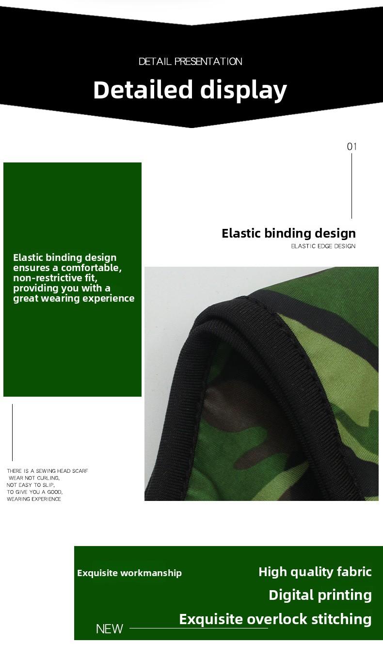 Ice silk printed hat, outdoor cycling hood, face mask, breathable liner, bicycle mask, hood hat