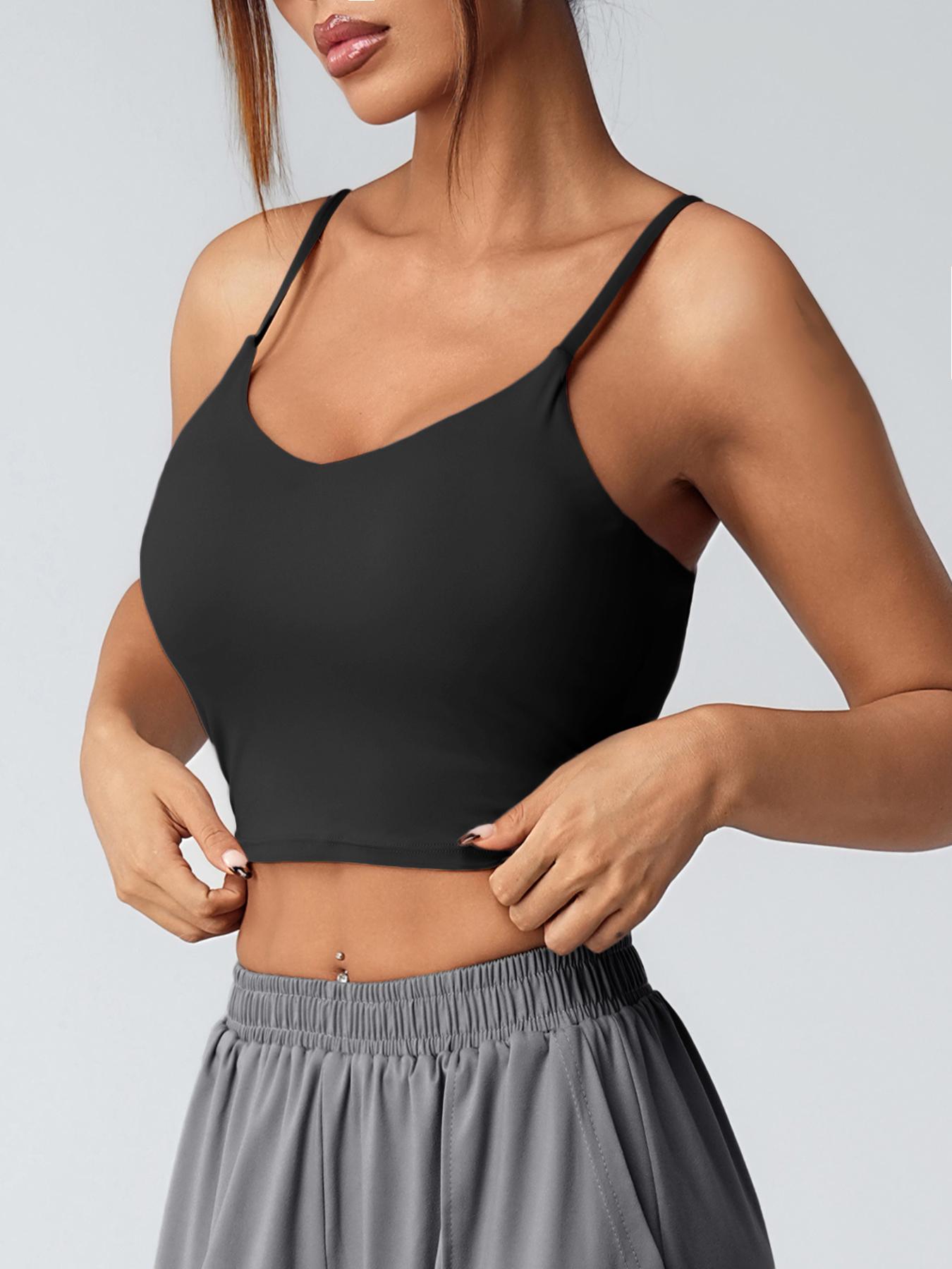 Women's Sports Vest Back Cross Sharkskin Texture Elastic Thin Strap Tight Fit Gym Training Outdoor Casual Golf Tennis Base Layer Yoga Sports Vest