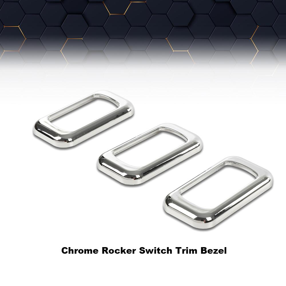CROSSDESIGN 3/6Pcs Chrome Rocker Switch Trim Bezel Fit For Peterbilt Keworth Freightliner Fits many Freightliners and some Peterbilt and Kenworths using rocker switches High Reliability