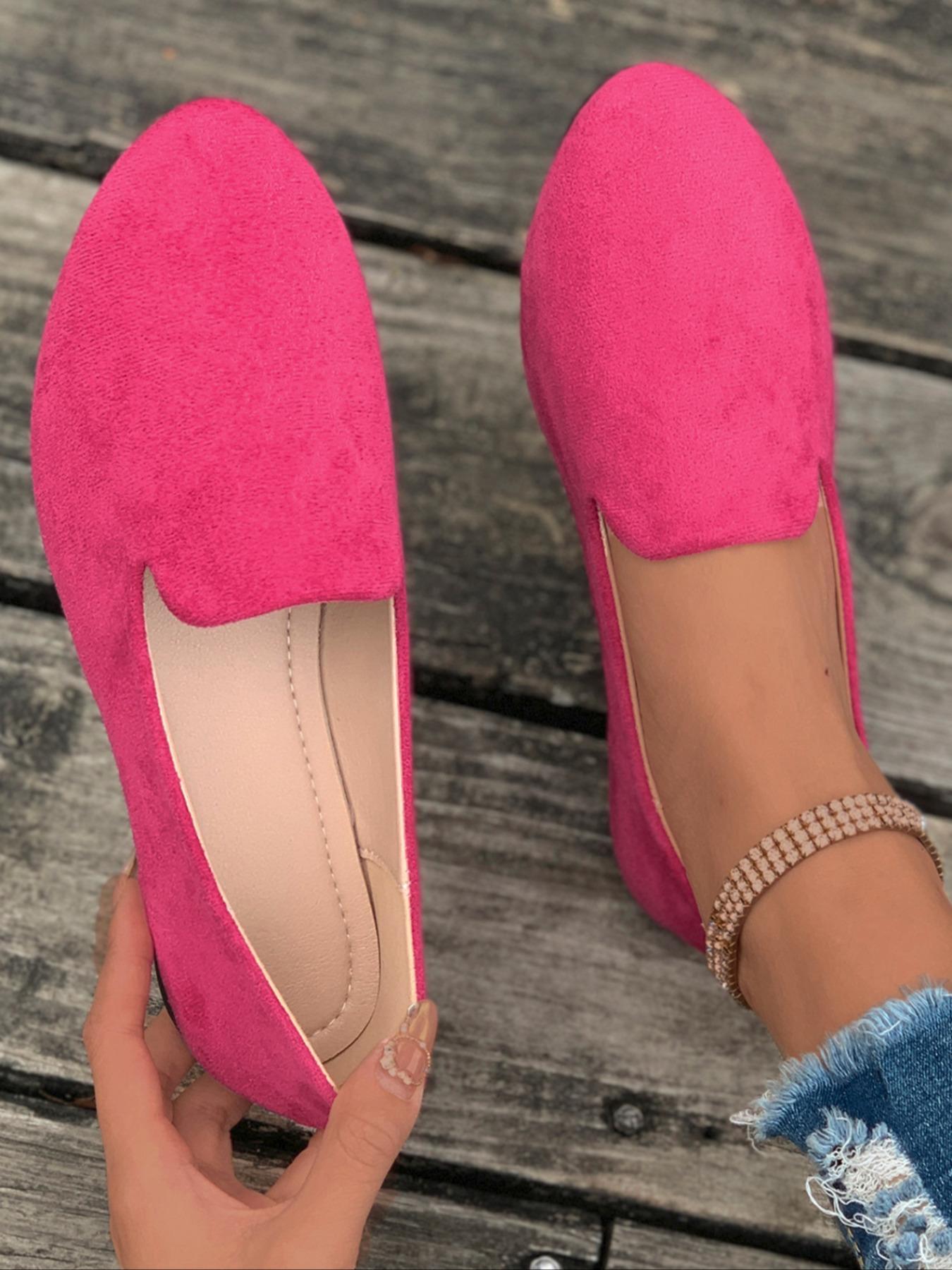 Women's Solid Color Pointed Toe Flats, Soft Sole Comfortable Slip-On Casual Shoes, Versatile Commuter Shoes for Work and Daily Wear