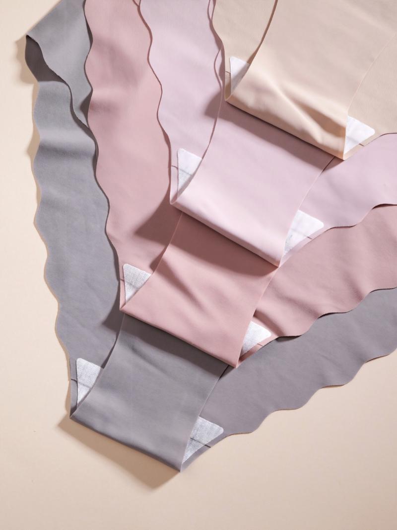 Women's Triangle Panties Set, Pure Color Halloween Pattern Design, Fitted Comfortable Seamless Underwear for All Seasons, Fashion Comfy Underwear