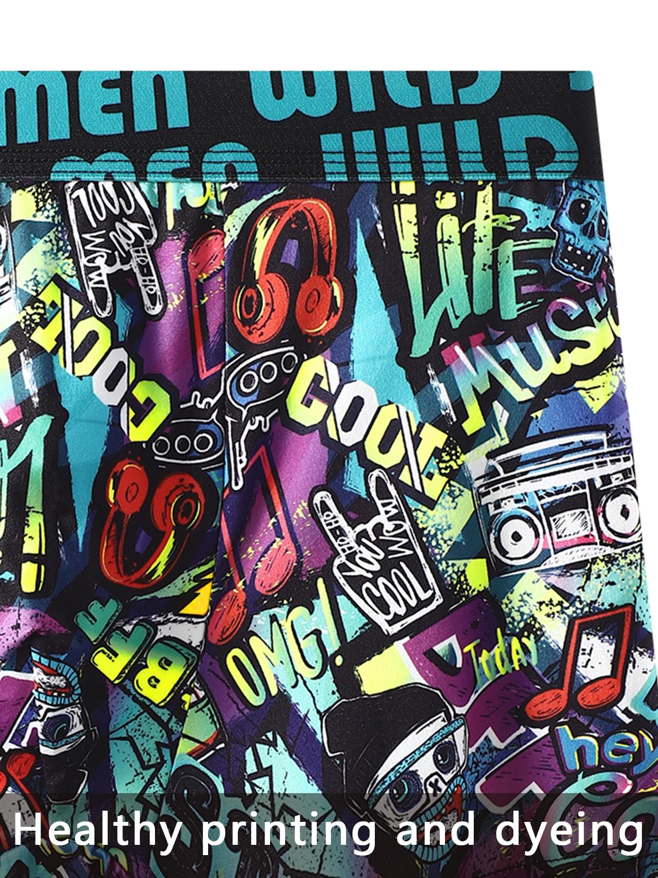 [Pack of 3] Men's Comfortable Boxer Briefs, Trendy Prints + Skin-Friendly Fabric, King of Cost-Effectiveness