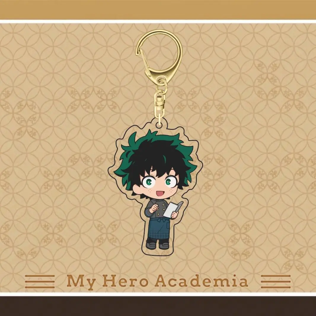 My Hero Academia Cafe Q Version Acrylic Keychain Deku Bakugo Todoroki Himiko Dabi Anime Backpack Pendant Collectible Gift