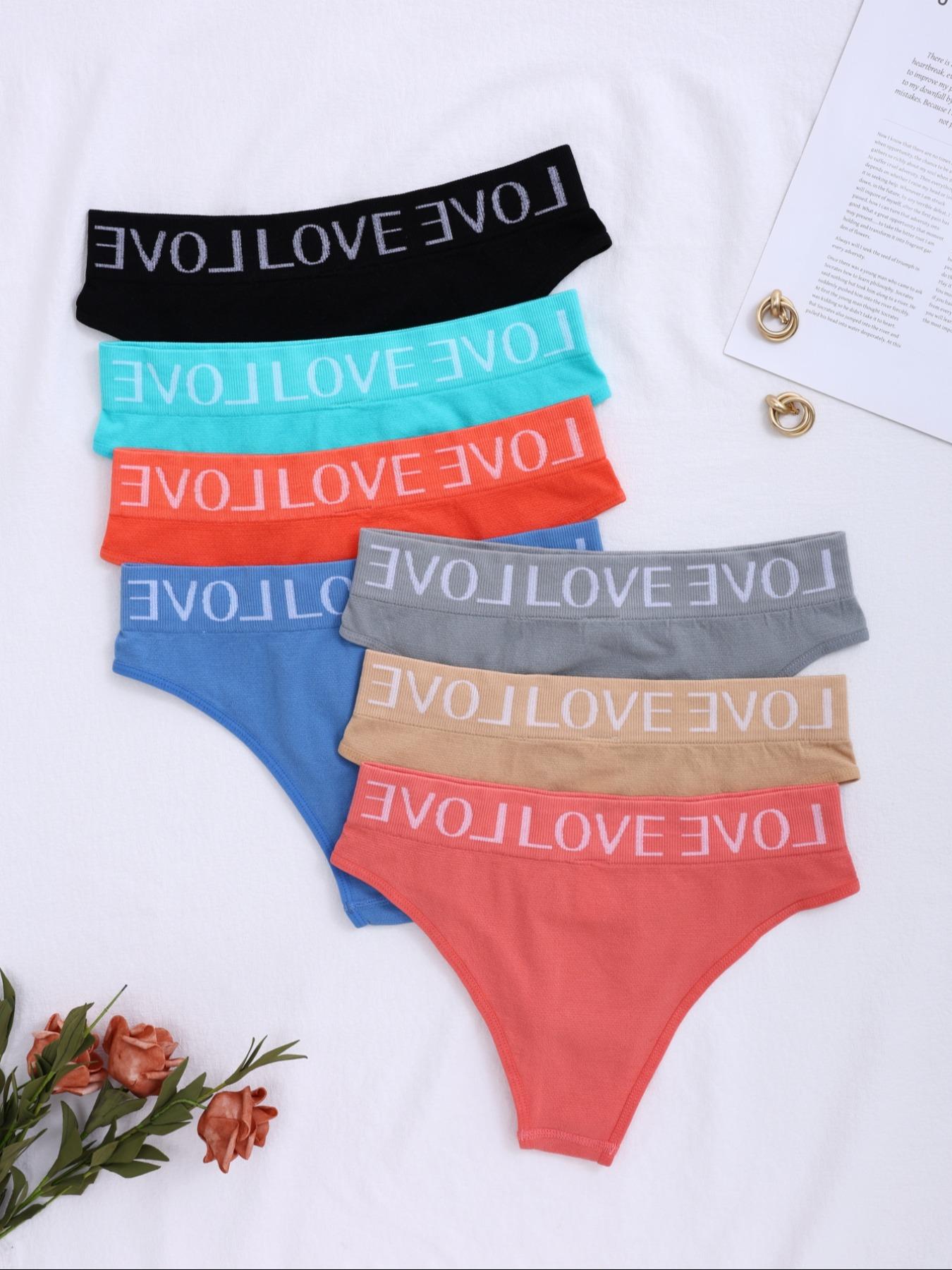 Women's Solid Color Panty, Soft Comfy Breathable Knicker for Daily Wear, Underwear for Women