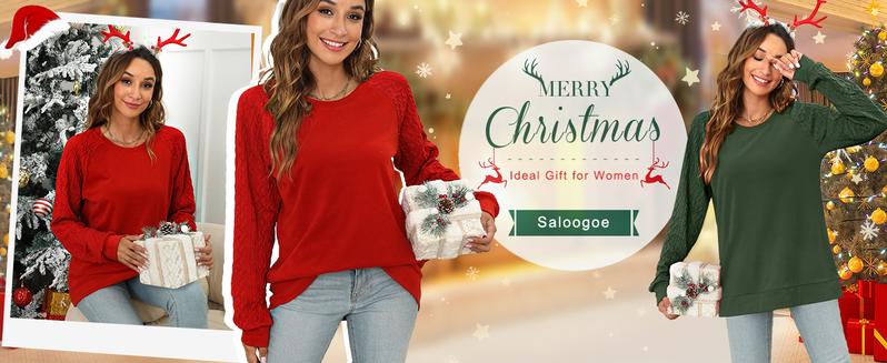 WIHOLL Sweatshirts for Women Crewneck Cable Knit Sleeve Sweaters Lightweight Fashion 2025